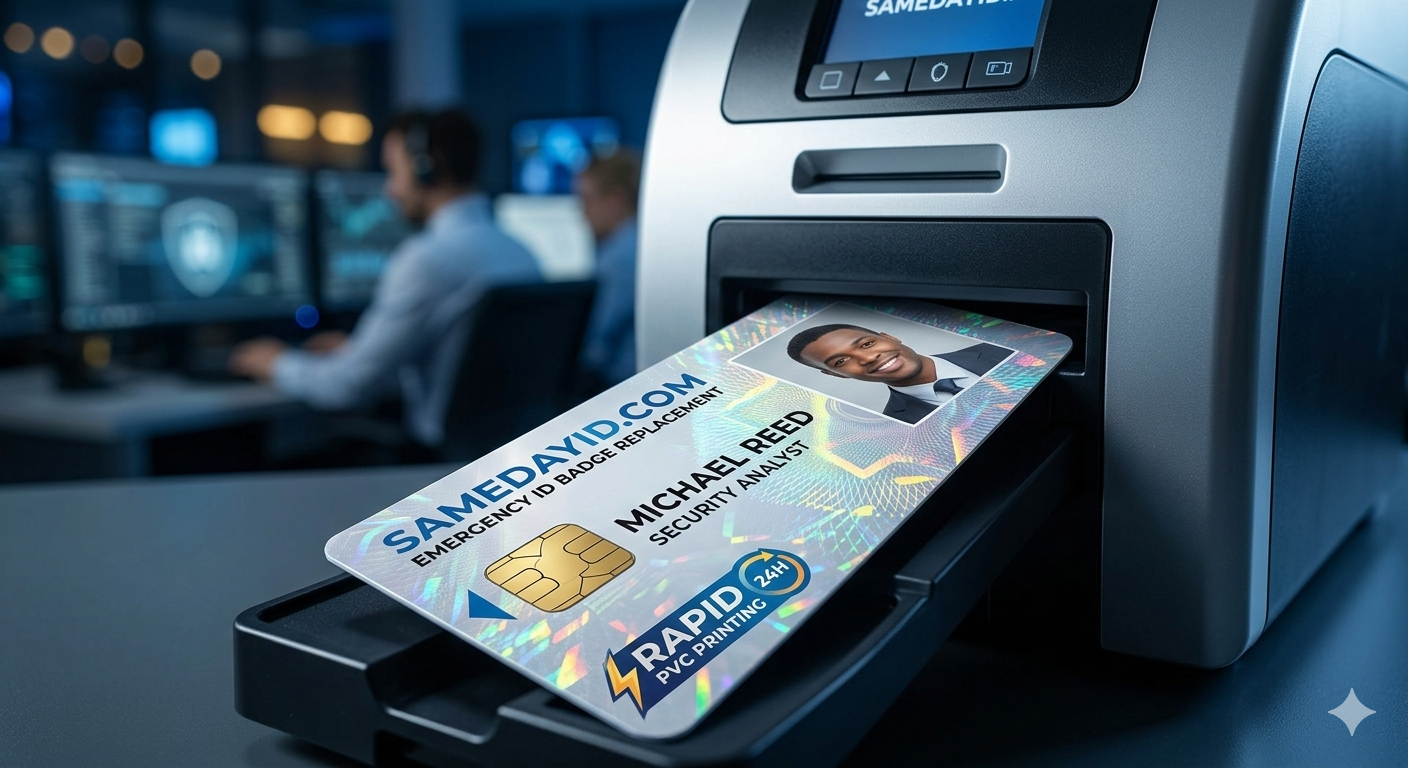 Emergency ID Badge Replacement: Rapid PVC Printing &amp;amp; Shipping